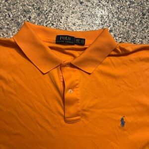 Ralph Lauren Men's Bright Orange Polo Shirt